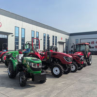 Traktor Mini Penggerak Empat Roda Harga Pabrik, Rotary Tiller Multifungsi, Bucket Kompak, Mesin Diesel, Gearbox, 50 HP