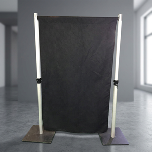 Adjustable Pipe and Drape <b>Backdrop</b> <b>Stand</b> with Black Fabric Minimalist Design for Decoration - Product Image 1