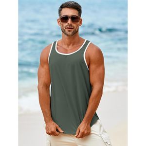 2025 camisetas sin mangas para hombre, Camiseta de punto para entrenamiento, musculación, gimnasio, culturismo atlético, camisetas ajustadas acanaladas, capucha, ropa de gimnasio - Product Image 2