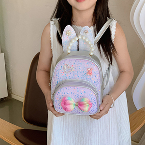 Factory Wholesale 2026 Summer Kids Bow Small <b>Backpack</b> Fashion Casual Girls Kindergarten Schoolbag <b>Children</b> Lightweight <b>Backpack</b> - Product Image 1