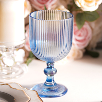 Verres à vin personnalisés par les fabricants, motif rayures verticales, couleurs bleu, rose, ambre, violet, pour bar, fête, décoration de mariage