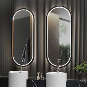 Espejo de Baño Rectangular Moderno con Interruptor Táctil LED, <span class=keywords><strong>Lentes</strong></span> Plateadas sin Cobre de 5 mm, Iluminación para Uso Comercial - Product Image 2