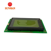 Modul LCD 128*64 Dot-Matrix STN Film Biru Negatif LCM KS0108 8080 Paralel 5V Lampu Latar LED Putih SMG12864BV