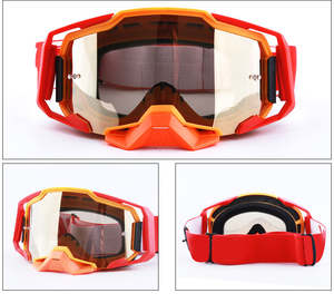 Vente en gros de lunettes de sport, bande élastique réglable, Motocross, usine, personnalisé, lunettes de Moto coupe-vent Mx Dirt Bike, lunettes de Moto - Product Image 4