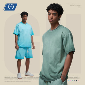 Camiseta de Algodón 100% Lavada, <span class=keywords><strong>Vintage</strong></span>, Desgastada, de Gran Tamaño, Teñida con Cera, Decolorada, Cuello Redondo, Manga Corta, Estilo Retro, Informal - Product Image 2