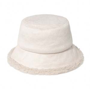 Gorro de Invierno de Tela de Gamuza, Gorro Tipo Bucket de Felpa Suave y Cálido con Forro de Borreguito - Product Image 3