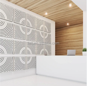 Nhà máy bán bạn tưởng tượng chúng tôi mang lại cho nó âm thanh bằng chứng vật nuôi cảm thấy tấm Tường polyester sợi Hội Đồng Quản trị laser cắt khắc âm thanh tấm - Product Image 4