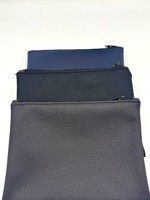 Petite pochette de rangement en tissu avec fermeture éclair M-2, sacs de voyage, logo personnalisé, 18,5x15x0,5 cm, noir, bleu, gris, AUNDE ITALIA S.P.A., vente en gros