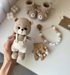 <span class=keywords><strong>Orso</strong></span> adorabile fatto a mano all'uncinetto con cappello da notte ricamo viso <span class=keywords><strong>Amigurumi</strong></span> <span class=keywords><strong>orso</strong></span> addormentato giocattoli - Product Image 2