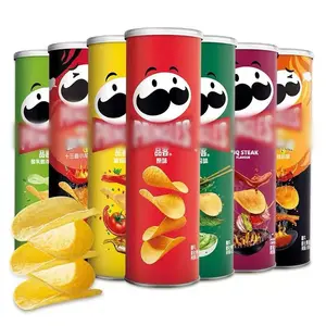 Vente chaude Légumes Pommes De Terre Chips Saveur D'oignon Asiatique Collations Malaisie Classique Original Pommes De Terre Chips Savoureux Sain Pringles