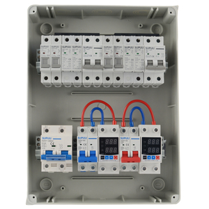 Boîtier combinateur AC+DC 2 chaînes 2 entrées 2 sorties 16A 20A 25A 32A 600V Disjoncteur AC Protection contre les surtensions AC pour système d'énergie solaire - Product Image 3