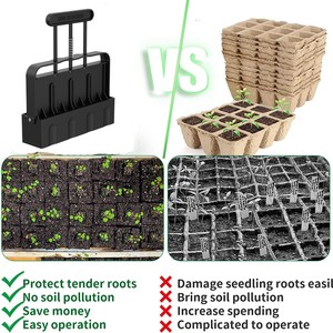 Bloqueador de Suelo, Molde para Bloques de Arcilla 5x5 cm, Herramienta de Jardinería para Plantar y Cultivar Plántulas - Product Image 4