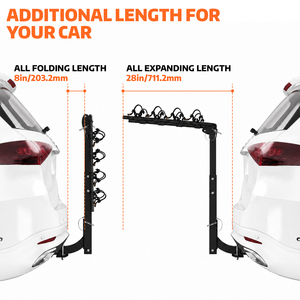 Porte-vélos pliable AUTOBOTS OEM pour 4 vélos, support de plateforme inclinable pour SUV et camion, récepteur de classe III IV, commande en gros - Product Image 6