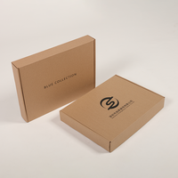 Emballage logistique de logo imprimé bleu personnalisé Boîte en carton ondulé pour le commerce électronique