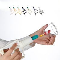 Ensemble de tasses sous vide de différentes tailles différentes, Kit de daretelles pour la beauté, 12 plastique ABS Transparent, 6 aiguilles magnétiques en anglais