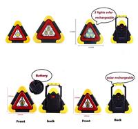 Feu de signalisation de sécurité pour voiture, LED multifonctionnel, lumière d'urgence, charge solaire, triangle de sécurité, signalisation d'avertissement