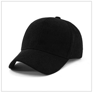 Casquette de baseball unisexe pour enfants en velours côtelé, 6 panneaux, réglable, en tissu courant, pour l'extérieur, 100 % polyester, vente en gros - Product Image 4