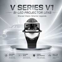 VAHID Lentille de projecteur Bi-LED 3 pouces double haute puissance, ajustement universel H4 H7 H11, module de lentille de phare de voiture pour feux de croisement et de route, kit de rétrofit