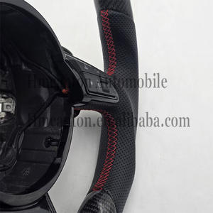 Nuevo Producto, Volante Deportivo de Cuero Perforado con Fibra de Carbono y Base Plana para <span class=keywords><strong>Audi</strong></span> A4 A4L A5 A6 A7 B8 - Product Image 5