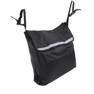 Sac de rangement arrière pour fauteuil roulant d'extérieur, 18 pouces, noir et bleu, avec poche intérieure à fermeture éclair, pour les voyages - Product Image 3