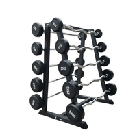 Équipement de gymnastique commercial barre d'haltères gymnastique poids libres levage ensembles d'haltères fixes en caoutchouc