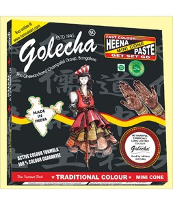 Mini Cono de Henna Negra Listo para Usar, Pasta de Mehandi Suave para Diseños de Manos en Bodas y Festivales - Product Image 3