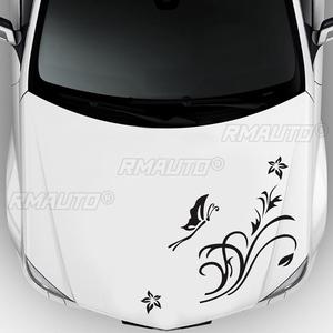 Lot de 3 autocollants décoratifs pour capot moteur de voiture, motif papillon et fleur, grands graphismes - Product Image 5