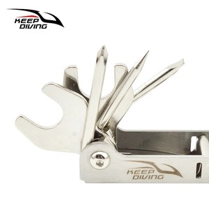 Ensemble d'outils de réparation d'équipement de plongée en acier inoxydable 13-en-1 Mini kit Lame BCD Cylindre REG Réglage Maintenance Installation - Product Image 4