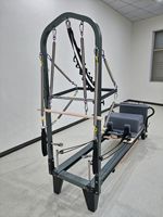 Menara Reformer Pilates Aluminium dengan Footbar Geser La Barra Es Deslizable untuk Pelatihan Studio Gym Komersial