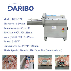 เครื่องตัดเนื้อหมู เครื่องหั่นซาลามี 1-30 มม. เครื่องหั่นเนื้อแช่แข็ง พร้อมเบคอนสเต็ก สำหรับร้านอาหาร - Product Image 4