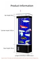 Aquarium avec pompes à eau 50-80 gallons, fond en verre flottant de luxe, filtration en alliage de titane et de magnésium