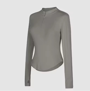 2026 6 Colors <strong>Women</strong> Adult Dance Yoga <strong>Clothes</strong> Zipper Jacket <strong>Women's</strong> Slim-fit Vertical Collar Waist Fitness Ballet Dance Top - Product Image 5