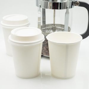Vasos de Papel Desechables de Doble Pared con Relieve Ondulado de 8oz, 12oz y 16oz, Vasos de Papel Negros para Café Caliente con Tapa y Funda, con Logotipo Personalizado - Product Image 3