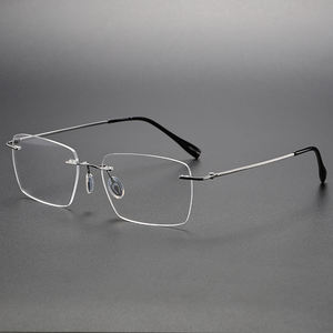 80964純粋なチタンリムレス長方形フレーム光学リムレス眼鏡フレーム男性用光学フレーム - Product Image 4