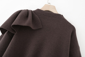 Giacca in maglia da donna 2026, nuova moda, tipo mantella, spessa, retrò, a maniche lunghe, chic - Product Image 6