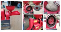 Machine à décortiquer le riz combinée en métal durable, moteur essence/diesel, haute performance, pour ferme et usine