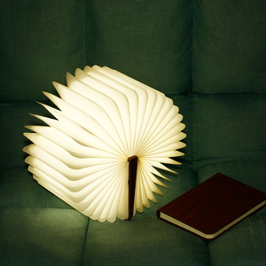 Di legno Della Copertura del Libro del LED A Forma di Libro di <span class=keywords><strong>Lettura</strong></span> Della <span class=keywords><strong>Lampada</strong></span> di Notte Luce del Libro Della <span class=keywords><strong>Lampada</strong></span> Bianco Caldo - Product Image 4