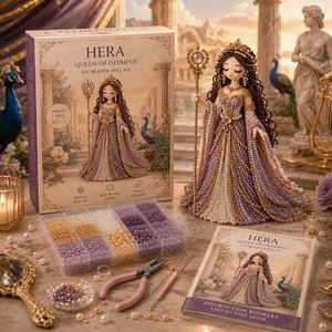 Kit de poupée en perles 3D à faire soi-même, ensemble complet d'artisanat en perles fait main avec outils, <span class=keywords><strong>livre</strong></span> d'instructions, ornement pour la maison, kit d'artisanat artistique DIY - Product Image 1