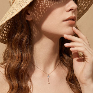 Most Popular Manufacturer Export Fine Jewelry 18K <b>Solid</b> Rose <b>Gold</b> Real Natural Diamonds <b>Pendant</b> Necklace For Women's Gift - Product Image 4