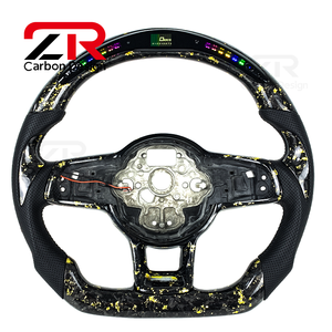 Volante de Fibra de Carbono Forjado con Pantalla LED para Volkswagen MK7 Golf 7 GTI MK6 GTD <span class=keywords><strong>R</strong></span> Gts <span class=keywords><strong>R</strong></span>-<span class=keywords><strong>Line</strong></span> <span class=keywords><strong>Tiguan</strong></span> Scirocco Passat Polo - Product Image 1