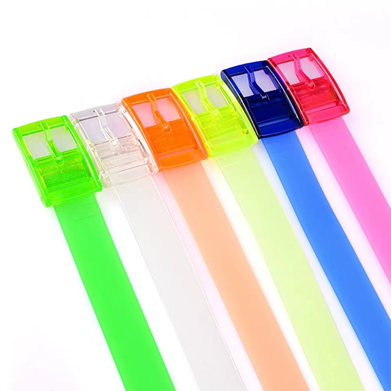 Wholesale stock 3.5cm wide 116cm long 16 colors high quality plastic buckle silicone rubber belt