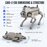 Robot Quadrupède Électronique Intelligent : Jouet pour Chien avec Reconnaissance Visuelle, Moteur LiDAR+Realsense 360° YY-CAID-L1 EDU
