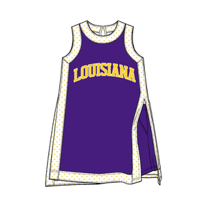 Robe de sport sans manches personnalisée pour filles avec logo d'équipe scolaire imprimé et short, tenue respirante pour les jours de match - Product Image 2