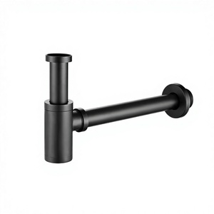 Ensemble <span class=keywords><strong>de</strong></span> siphon <span class=keywords><strong>de</strong></span> vidage pour lavabo <span class=keywords><strong>de</strong></span> salle <span class=keywords><strong>de</strong></span> bain d'hôtel en laiton invisible moderne, avec filtre écologique - Product Image 3
