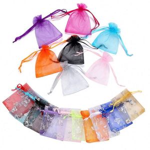Christmas Organza Gift Bags Organza Bags Jewelry Candy Holiday Party Favor Bags With <b>Drawstring</b> for Christmas Gift and Candy - Product Image 4