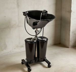 Lavacabezas Eléctrico Portátil Vertical y Móvil de Doble Cubeta, Conectado a Lavabo para Peluquería - Product Image 3