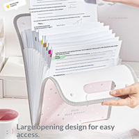Bolsa Vertical Tipo Acordeón con Diseño de Puntos, Elegante y Delgada, Material PP, Hecha en China; Almacenamiento Portátil para Archivos de Tareas Escolares