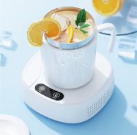 Ensemble chauffe-gobelet et refroidisseur portable 2-en-1, dissipation rapide de la chaleur, refroidisseur de boissons avec poignée, régulateur de température intelligent pour boissons