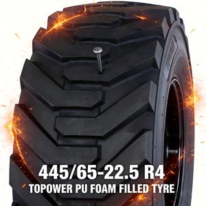 Pneu rempli de mousse PU 445/65-22.5 14 PR pour plateformes de travail aérien Genie JLG Haulotte, nacelles élévatrices, chariots télescopiques et chargeuses compactes - Product Image 6