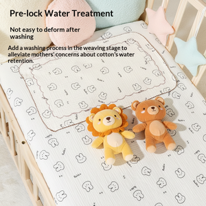 <span class=keywords><strong>Drap</strong></span>-housse personnalisable en gaze de coton pur de qualité maternelle et infantile pour <span class=keywords><strong>berceau</strong></span>, imprimé numériquement, toutes saisons, pour nouveau-né - Product Image 3